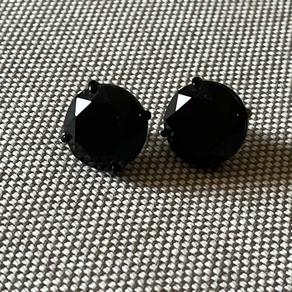 J. Crew black faceted stud earrings